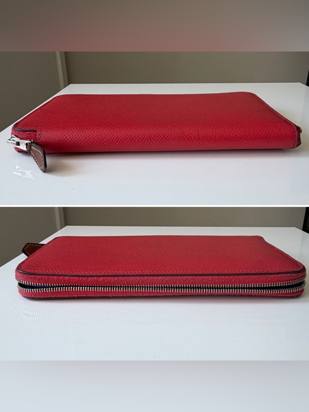 Hermès Azap Silk’In Long Wallet – Texas Rose Epsom Leather with Silk Lining - Picture 7 of 16